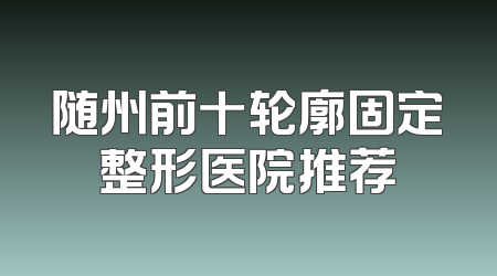 随州前十轮廓固定整形医院推荐