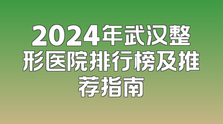 2024年武汉整形医院排行榜及推荐指南