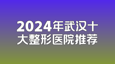 2024年武汉十大整形医院推荐