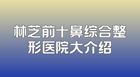 林芝前十鼻综合整形医院大介绍