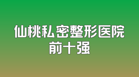 仙桃私密整形医院前十强