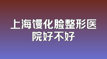 上海馒化脸整形医院好不好