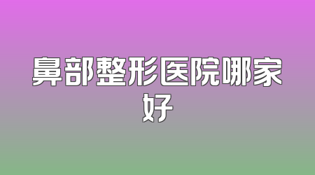 鼻部整形医院哪家好