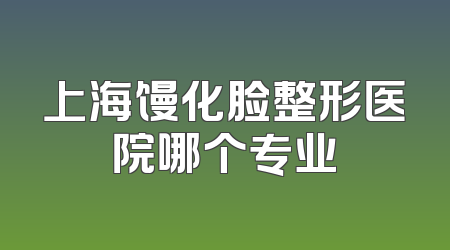 上海馒化脸整形医院哪个专业