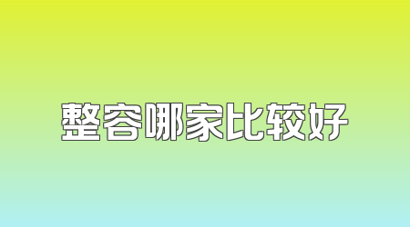 整容哪家比较好