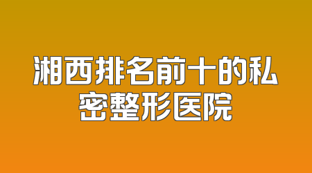 湘西排名前十的私密整形医院